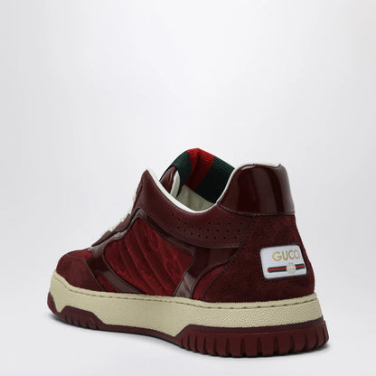 GUCCI Re-Web Sneakers in burgundy GG fabric