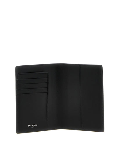 Balenciaga Logo Leather Passport Holder