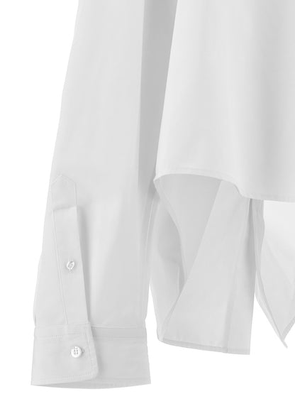 Balenciaga Asymmetric Shirt With Logo Embroidery