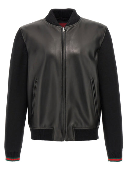 Gucci Bimaterial Bomber Jacket