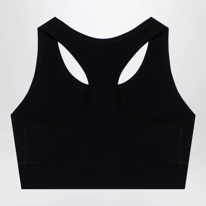 Balenciaga Black Activewear sleeveless top in matt nylon blend