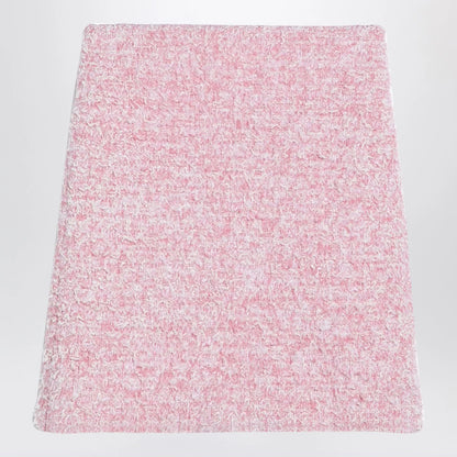 Balenciaga Pink cotton blend tweed mini skirt