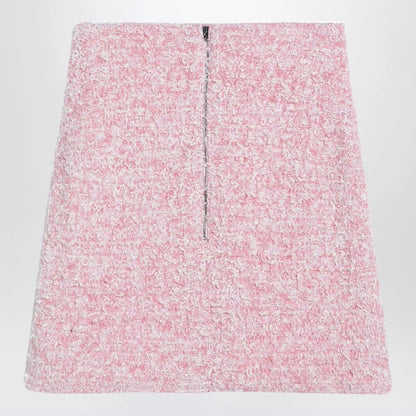 Balenciaga Pink cotton blend tweed mini skirt