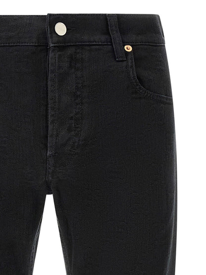 Gucci Gg Jacquard Denim Jeans