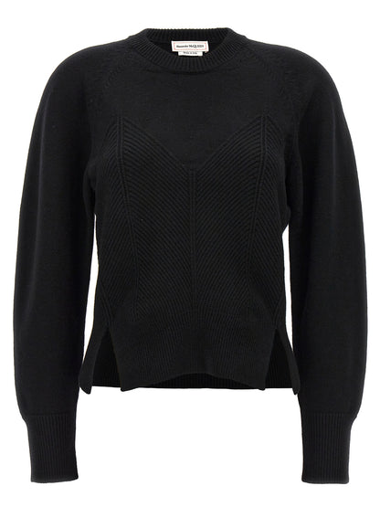 Mcqueen Chevron Corset Sweater