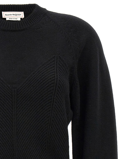 Mcqueen Chevron Corset Sweater