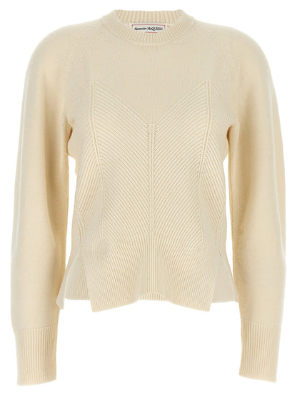 Alexander McQueen Chevron Corset Sweater