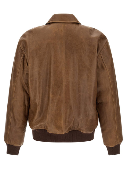 Saint Laurent Vintage Leather Bomber Jacket