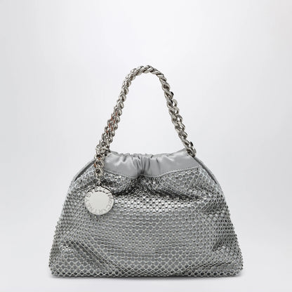 Stella McCartney Black Falabella Mini drawstring bag with drawstring closure