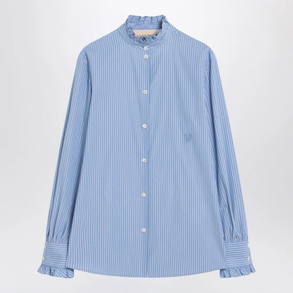 Valentino Light blue striped shirt in cotton