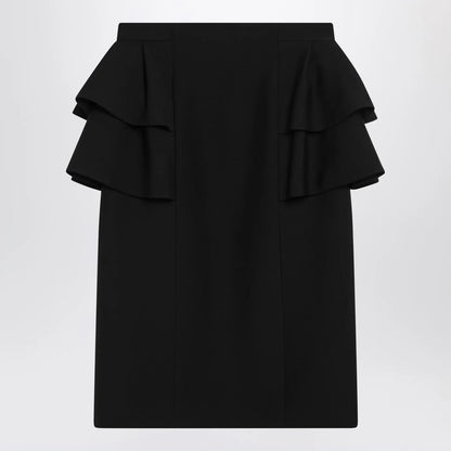 Valentino Black skirt with ruffles on the sides