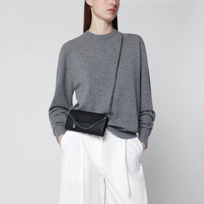 Stella McCartney Falabella black crossbody wallet