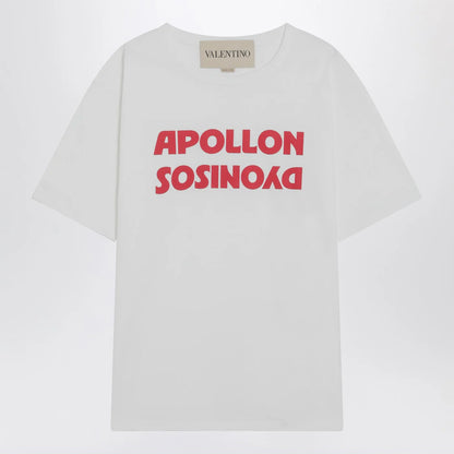 Valentino White T-shirt with Apollon/Dionysos print