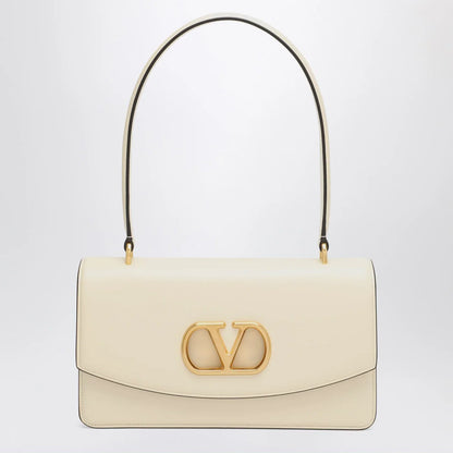 Valentino Garavani Vain bag in butter White glossy calfskin