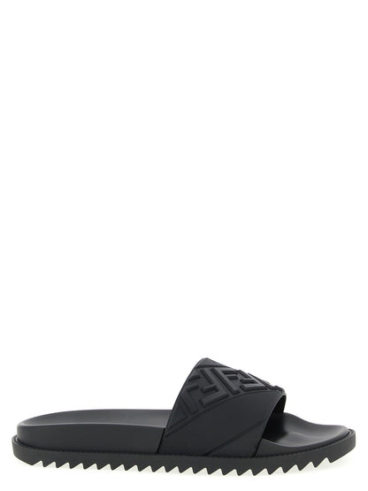 Fendi Logo Band Slides