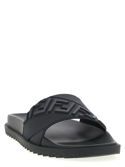 Fendi Logo Band Slides