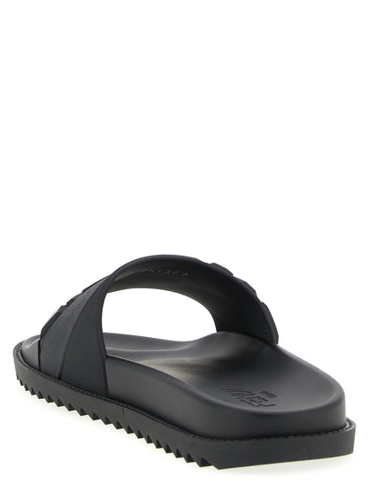 Fendi Logo Band Slides