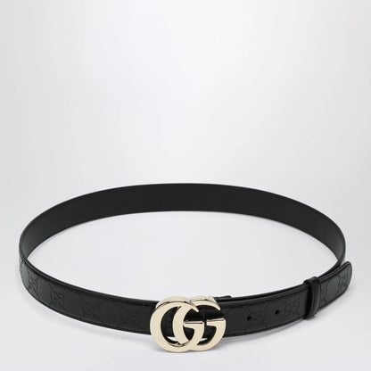 GUCCI GG Milano black leather belt