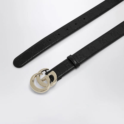 GUCCI GG Milano black leather belt