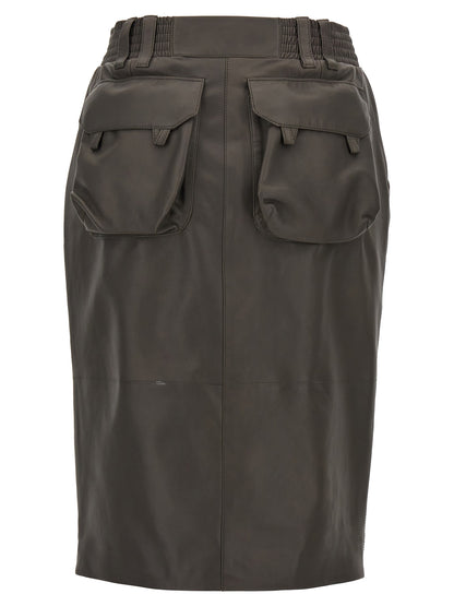 Saint Laurent Leather Skirt