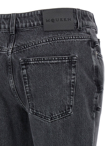 Alexander McQueen Jeans Asymmetric Closure