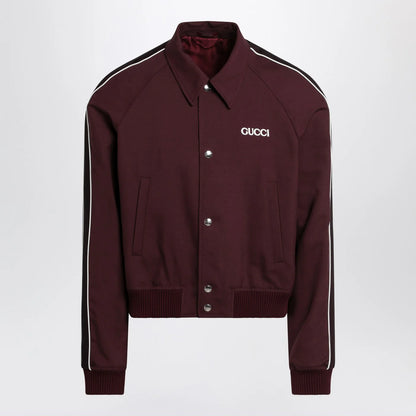 GUCCI Bomber Bordeaux in wool blend