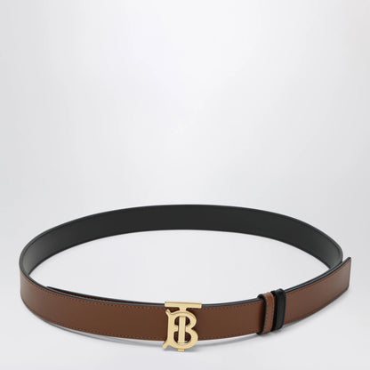 Burberry Reversible TB leather belt in black and tan