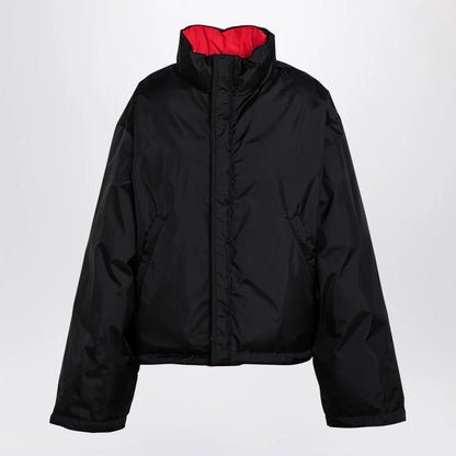 Balenciaga Reversible red and black down jacket in technical twill