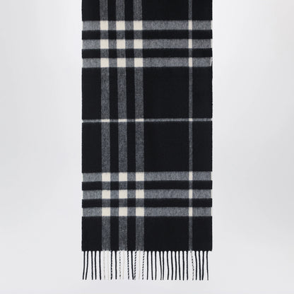 Burberry Black Check cashmere scarf