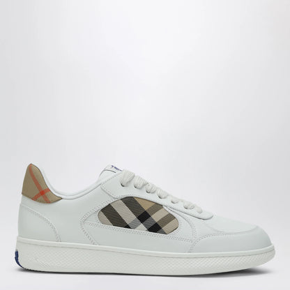 Burberry White leather sneaker terrace and Check