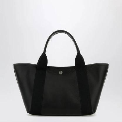 Balenciaga Biarritz shopping bag in black leather