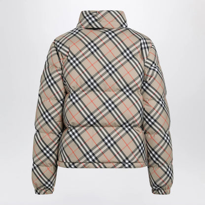 Burberry Sand Check Ambleside Down Jacket