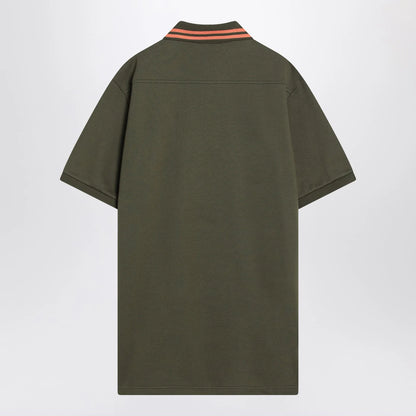GUCCI Moss green polo in cotton blend