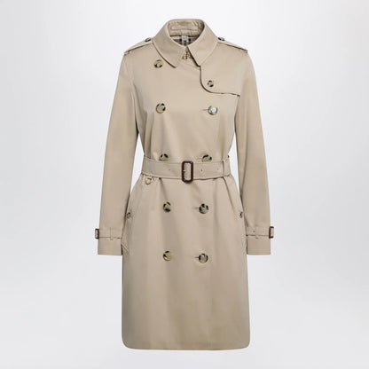 Burberry Beige double-breasted Kensington cotton trench coat