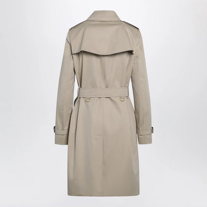 Burberry Beige double-breasted Kensington cotton trench coat