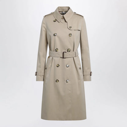 Burberry Long Kensington Heritage cotton trench coat in honey