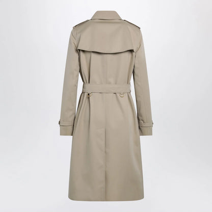 Burberry Long Kensington Heritage cotton trench coat in honey