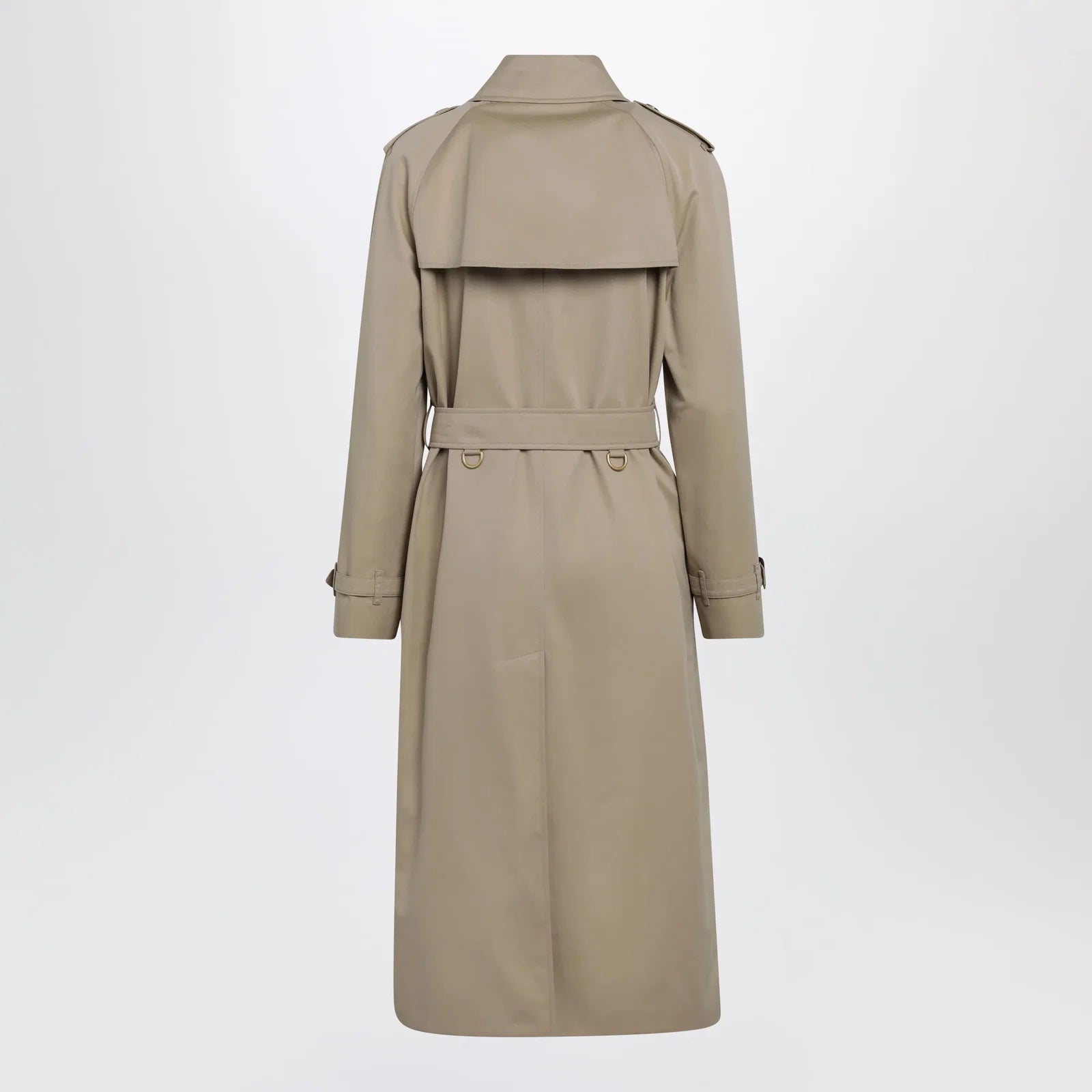 Burberry Waterloo long cotton gabardine trench coat in honey