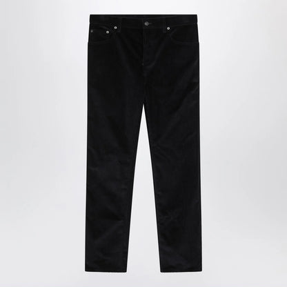 Burberry Dark blue cotton corduroy trousers