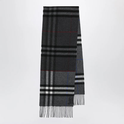 Burberry Reversible check cashmere scarf in grey