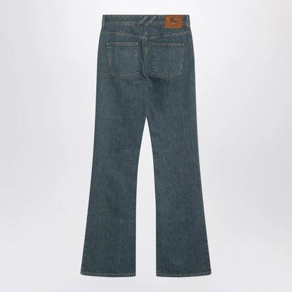 Burberry Mid-blue jeans with Check-pattern pocket