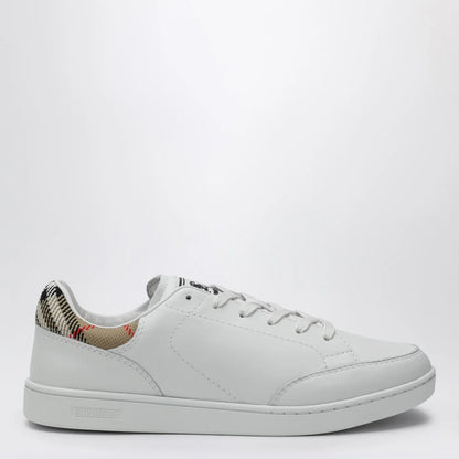 Burberry Set Sneakers in white leather and Check