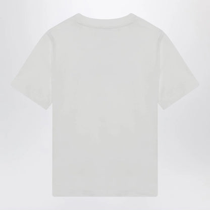Burberry White T-shirt with embroidered logo