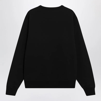 Burberry Black slim cotton terry-effect sweatshirt