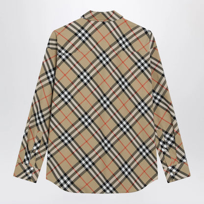 Burberry Beige shirt with Check pattern