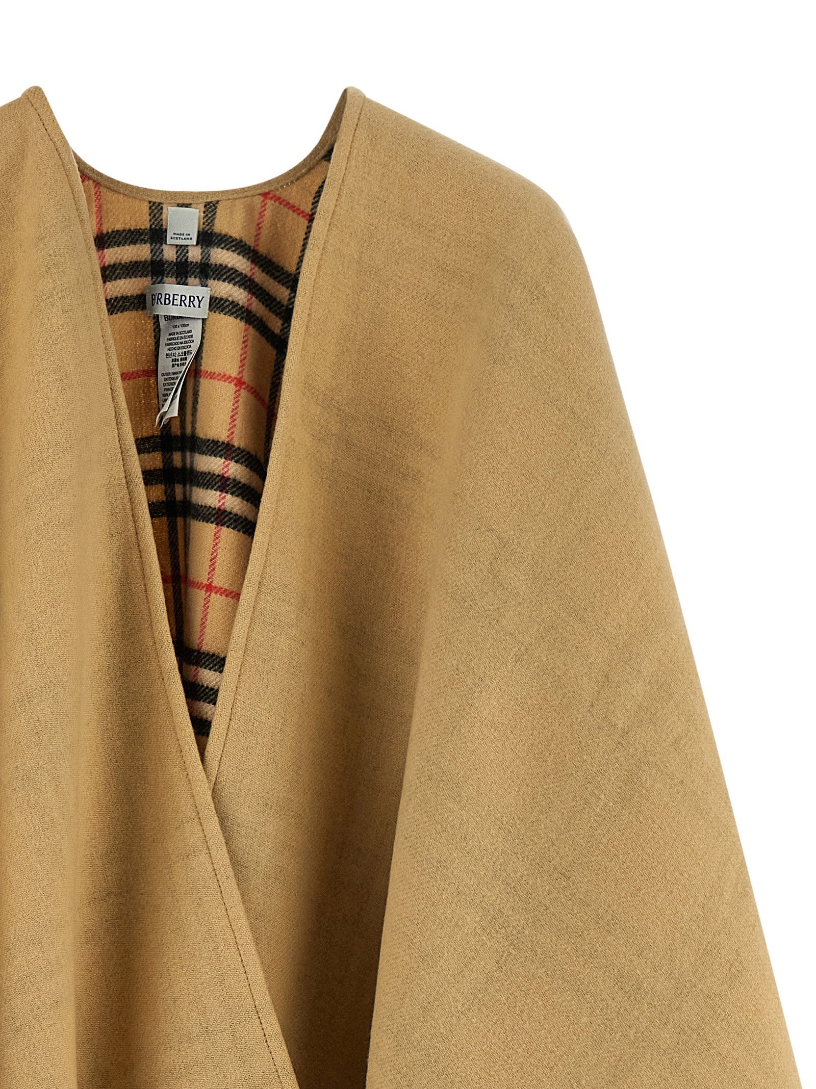 Burberry Check Wool Reversible Cape