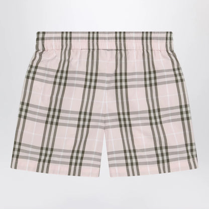 Burberry Pink Mallow check pattern shorts