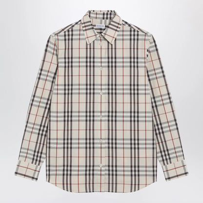 Beige Check shirt by Burberry