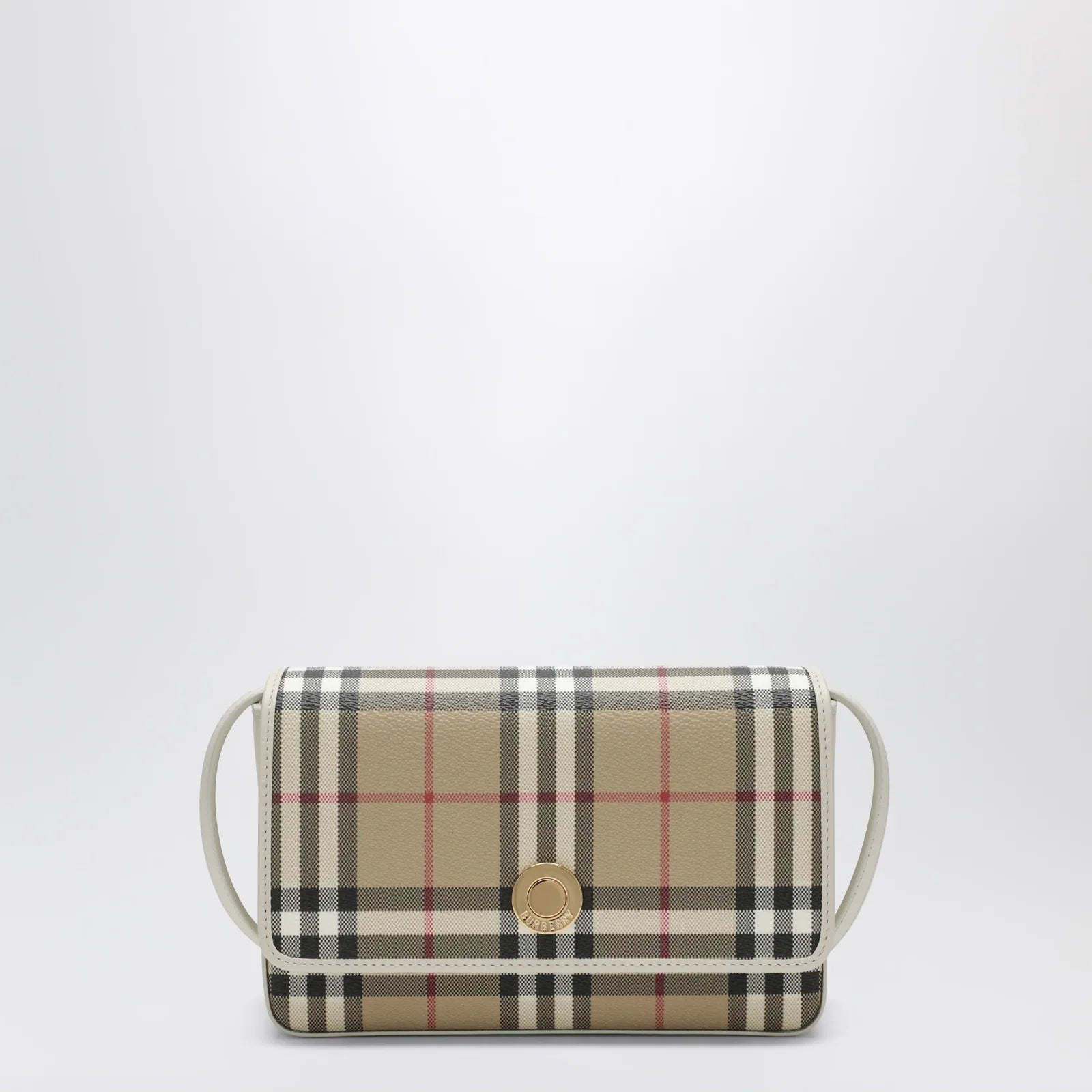 Burberry White Hampshire bag with Check pattern