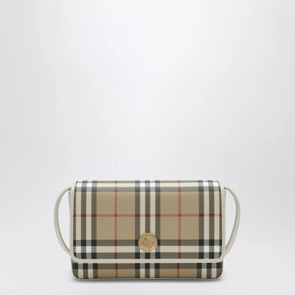 Burberry White Hampshire bag with Check pattern